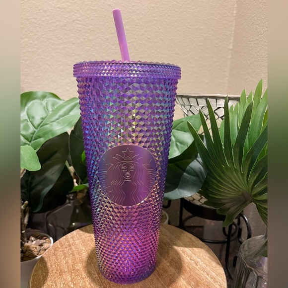 Starbucks 2022 Target Purple Rainbow Oil Slick Studded Venti Tumbler Cold Cup - Picture 2 of 11
